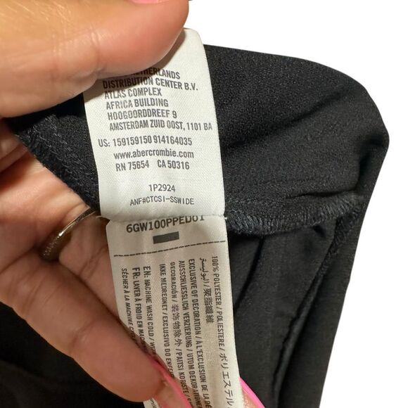 Abercrombie & Fitch Black Wrap Asymmetrical Tie Waist  Maxi Dress - Picture 10 of 13